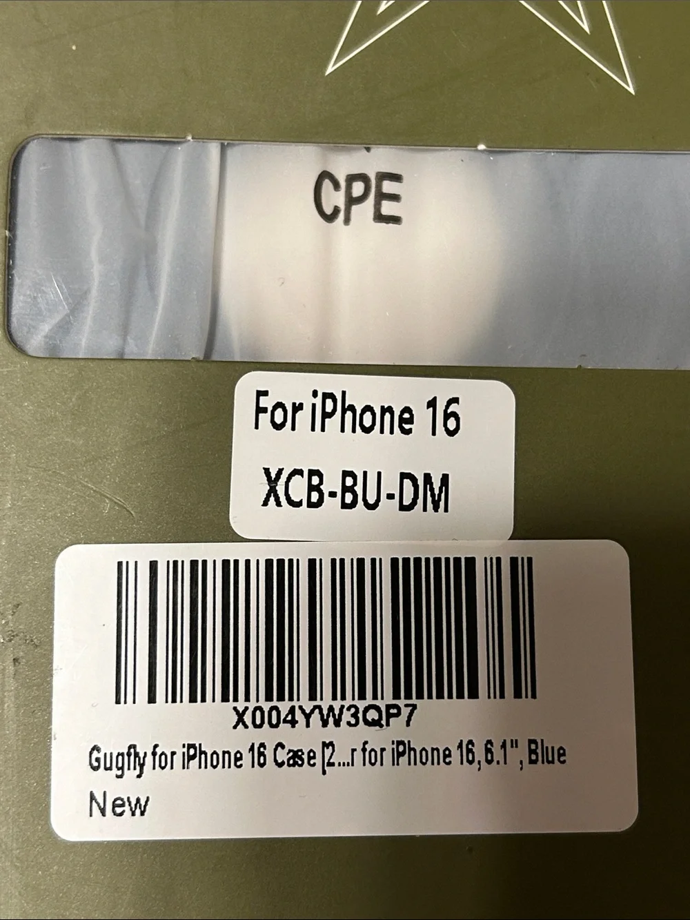 I phone 16 case 2X screen protector,anti drop 3layer military grade blue New